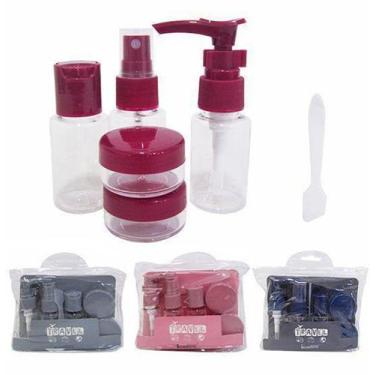 Imagem de Kit viagem com frasco de plastico + espatula 7 pecas na bolsa - Interp