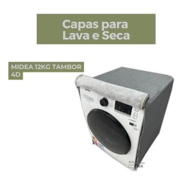 Imagem de Capa lava e seca midea 12kg tambor 4d impermeável flex - Capas Flex, C