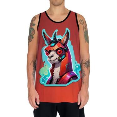 Imagem de Camiseta Regata Tshirt Animais Cyberpunk Lhama Alpaca HD 2 - Enjoy Sho
