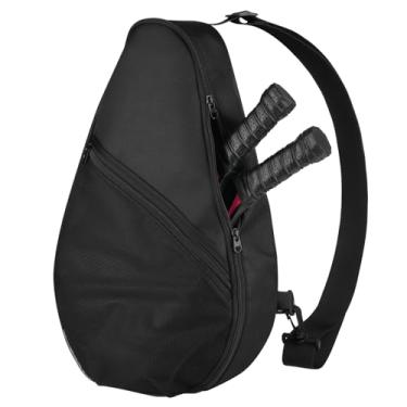 Imagem de Cosmos Bolsa De Raquete De Padel Pickleball Paddle Sling Mochila Bolsa De Armazenamento De Raquete De Padel - Bolsa De Transporte De Equipamento De Padel (Tênis Paddel) Com Bolso De Malha Para 2 Pás,