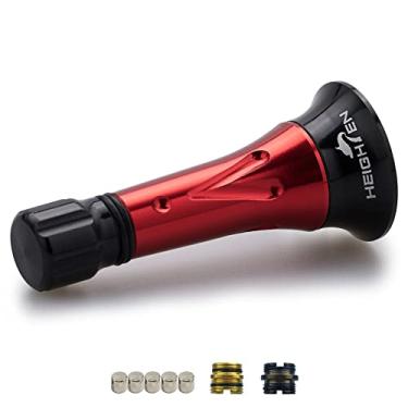 Imagem de HEIGHTEN Carretel giratório de pesca para Shimano Stradic FL FM Stella Vanford Vanquish Nasci Twinpower Daiwa Fuego Ballistic Certate Exist Luvias Tatula (45 mm - Vermelho e Preto) (278)