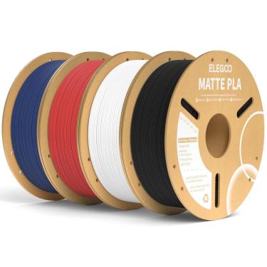 Imagem de Pacote de filamento de impressora 3D ELEGOO Matte PLA de 1,75 mm e 4 kg