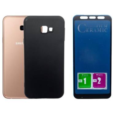 Imagem de Capa Aveludada Preta Para Galaxy J4 Plus + Pel. Privacidade - Mustangs