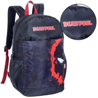 Imagem de Mochila Escolar Juvenil Deadpool Preta Face Teen Xeryus