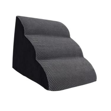 Imagem de Baoblaze Rampas de cães degraus degraus de degraus de animais de estimação Use sofá de escalada de cama alta escada escada escada de animais de estimação extra, Cinza
