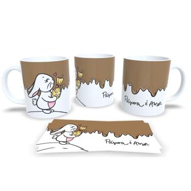 Imagem de Canecas de Porcelana Personalizada Páscoa Encanto e Doçura em Cada Gole