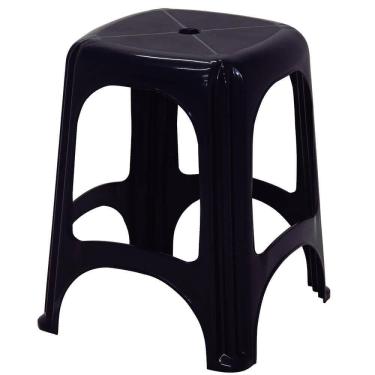 Imagem de Banqueta Tramontina Niterói ECO em Polipropileno Preto 45cm 92411009