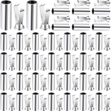 Imagem de Mxxipp 36 peças de pontas de renda de sapato, tampas de cadarço de liga, travas de cabo, pontas cilíndricas de cadarço cabeça de substituição para moletom com capuz, suéteres, calça casual, corda,