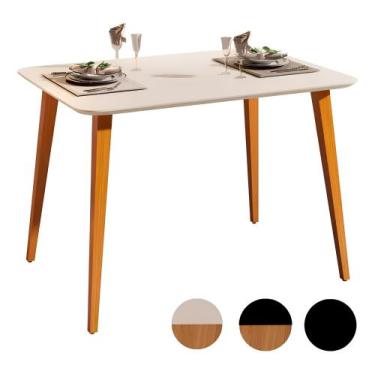 Imagem de Mesa De Jantar Retangular Murano 120x80 Sala Mdf Pé Palito - QRV Shop,
