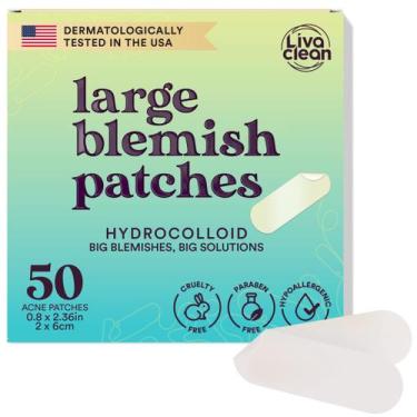 Imagem de Adesivos de Acne LivaClean L Hydrocolloid - 50 Unidades para o Rosto