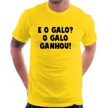 Imagem de Camiseta E o galo O galo ganhou! - Foca na Moda, Amarelo, M