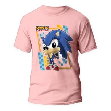 Imagem de Camiseta Sonic The Hedgehog Camisa Jogo Gamer 100% Algodão - Kamisetas