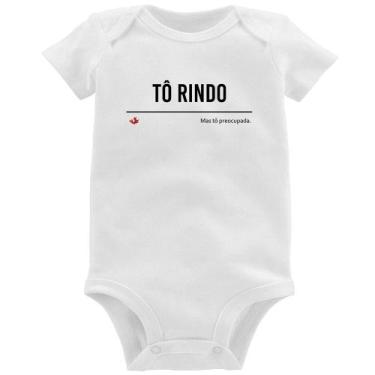Imagem de Body Bebê Tô Rindo mas tô preocupada - Foca na Moda, Branco, G