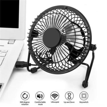 Imagem de Ventilador em metal mesa notebook mini circulador ar usb potente silen