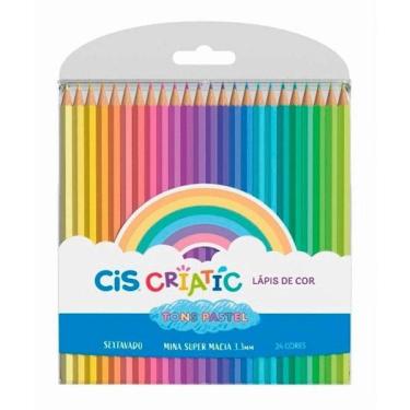 Imagem de Lápis de Cor 24 Cores Pastel Criatic Cis