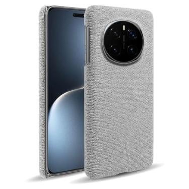 Imagem de Capa para Honor Magic 7 Pro,Capa desenhada em lona,Case Protetora Ultrafina com Empunhadura Macia,Design em Tecido Antichoque e Antiarranhões-Light gray