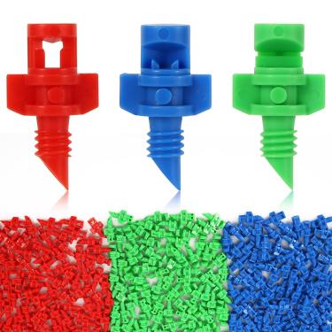 Imagem de Pulverizador de bocal de nebulização de 300 peças, gotejadores automáticos de 90/180/360 graus, microaspersor atomizador, anel de gotejamento para irrigação de jardim, agricultura, gramado, sistema de