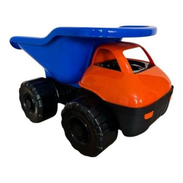 Imagem de Caminhão de Brinquedo Bravus - Carrinho Azul e Laranja - NoBrand