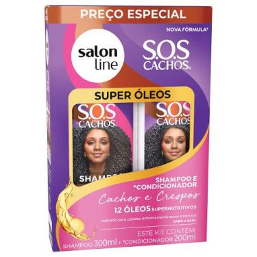 Imagem de Kit Salon Line S.O.S Cachos Super Óleos (Shampoo + Condicionador) 12 Ó