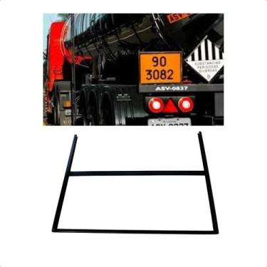 Imagem de Suporte Placa Simbologia Numerologia Carga Perigosa 30x40cm - Silkstar