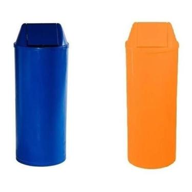 Imagem de Cesto Lixeira 22L Com Tampa - 7 Uni ul E 1 Uni Laranja - JSN