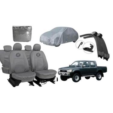Imagem de Kit capa couro Hilux + limpador silicone de brinde - ferro tech br