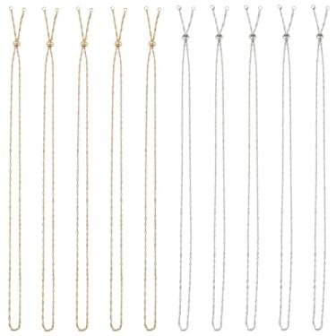 Imagem de SUNNYCLUE 1 caixa, pacote com 10, 23,7 polegadas/60,2 cm, 2 mm, corrente de Singapura, ouro, prata, aço inoxidável 304, correntes extensoras de elos torcidos para fazer joias, artesanato, suprimentos
