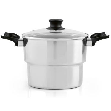 Imagem de Cuscuzeira reta aluminio 18cm Polida Panelux