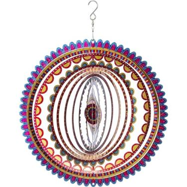 Imagem de Giro de vento VP Home Kinetic 3D Metal Outdoor Garden Decor (mandala do nascer do sol)