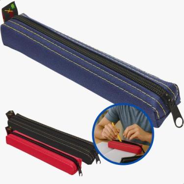 Imagem de Estojo Pequeno Fino Unissex Para Escola Faculdade Tecido New - Reflex,