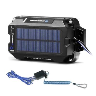 Imagem de ATEM POWER Trailer Breakaway Kit Brake Controller with Switch 12V 3AH LifePO4 Lithium Battery Bulit-in Solar Panel LED Indicator Break Away System for Trailer Caravan