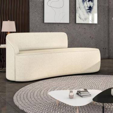 Imagem de Sofá 2 Lugares Orgânico 140 cm Morgan Linho Bege D03 - D'Rossi - D Ros