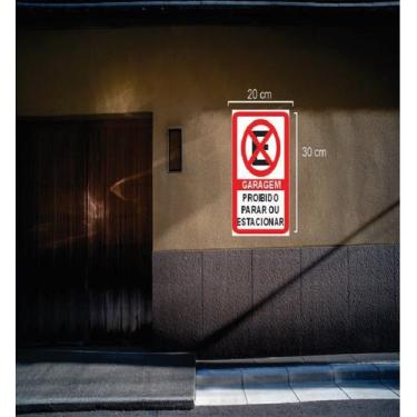 Imagem de Kit 10 Placas Sinalização Garagem Proibido Estacionar Bares - Ki Reves