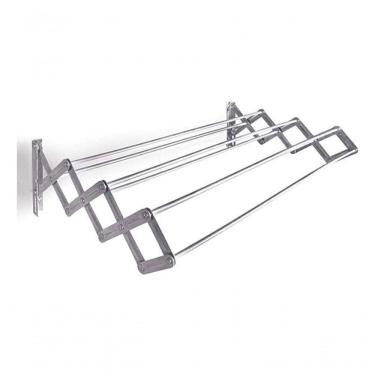 Imagem de Varal Sanfonado De Parede Retrátil 120 Cm Em Alumínio Mor