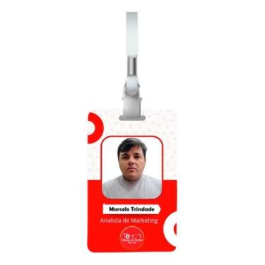 Imagem de Crachá De Pvc Personalizado - Somente Frente + Cordão+ Arte
