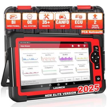 Imagem de LAUNCH Scanner X431 CRP919E OBD2, ferramenta de digitalização bidirecional 2025 como CRP919EBT, CANFD DOIP, codificação ECU, teste ativo, serviço 35+, sistema completo, autenticação automática FCA