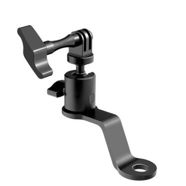 Imagem de YUULNMOP Suporte para espelho retrovisor de motocicleta de alumínio de alta resistência compatível com DJI Osmo Action 5, suporte estabilizador de gravação de vídeo para câmera de ação Insta360 Ace