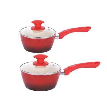 Imagem de Kit 2 Panelas Indução Cerâmica Rubi 3,7mm 18 e 20cm - Class Home