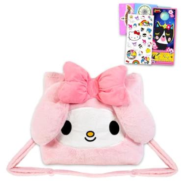 Imagem de SANRIO Conjunto De Bolsas Pelúcia My Melody - Pacote Com Adesivos Plushie Plus, Tatuagens E Muito Mais, Hello Kitty Friends Para Meninas
