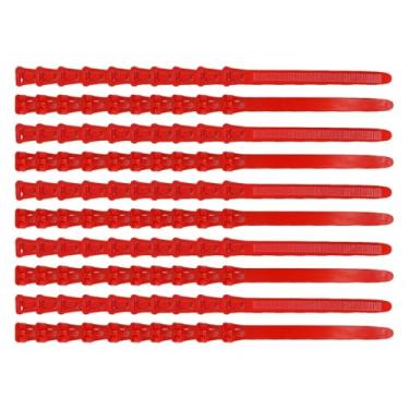 Imagem de IEUDNS 100x Anéis de Pernas de Frango Numerados Etiquetas de Identificação de Aves Anéis de Pés de Aves Ajustáveis ​​Multifuncionais para Galinhas e Patos, Vermelho