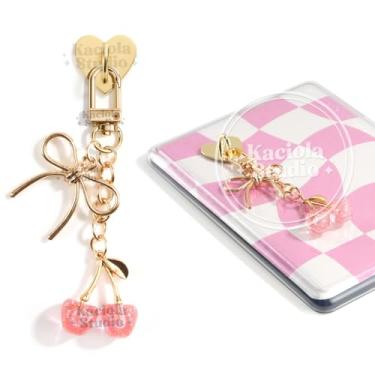 Imagem de Kaciola Correntes de berloque para Kindle, pulseiras de pingente de telefone fofas cereja acessórios para leitores amantes de livros mulheres e homens, pingentes compatíveis com E-Reader/telefone