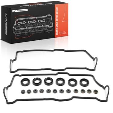 Imagem de A-Premium Junta da tampa da válvula do motor adequada para Toyota Camry 1988-1991 Lexus ES250 1990-1991 com vedações de tubo de vela de ignição, com ilhós de tampa de válvula, 2,5 L V6 GAS DOHC