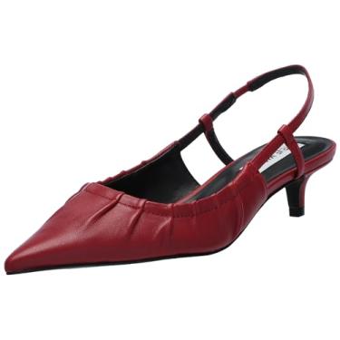 Imagem de Steve Madden Syrie Pump feminino, Couro vermelho, 37