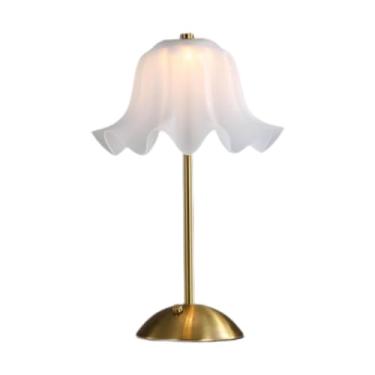 Imagem de predolo Luminária de mesa, recarregável por USB, pequena lâmpada de luxo sensível ao toque para restaurante, quarto, sala de estar, cozinha, B