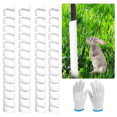 Imagem de Protetor de tronco de árvore, envoltórios de árvores para proteger a casca, protetor de árvore para proteger a casca, tubos de mudas de árvores, mudas de veados, roedores, cortadores de grama e