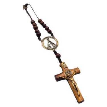 Imagem de Terço Dezena Retrovisor De Carro Madeira Nossa Senhora Aparecida - FOR