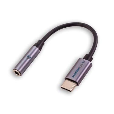 Imagem de SatelliteSale Adaptador de áudio universal USB tipo C para auxiliar de 3,5 mm conversor macho para fêmea