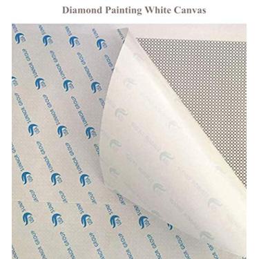 Imagem de Tela de pintura em diamante OneHippo bordada com tela de cola, redonda/quadrada em tela branca, vazia para o seu design personalizado privado com ferramentas de pintura, Round Canvas, 30x40CM-5PCS, 1