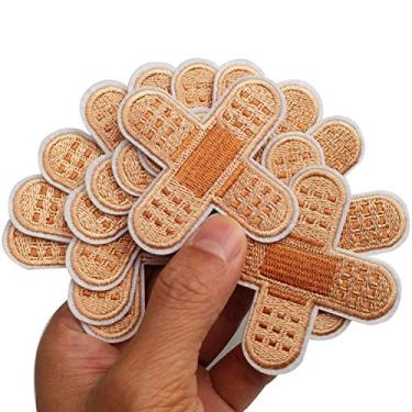 Imagem de 6,6 cm x 6,6 cm, 12 peças, remendo de band-aid, aplique bordado à máquina, bordado, acessório, costura, faça você mesmo
