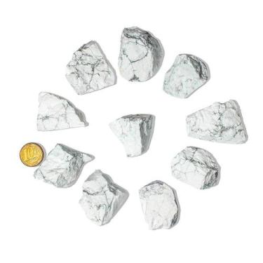 Imagem de Howlita Bruta Natural - Pedra de 25 a 50g, 3 a 6cm, Classe B - Cristai